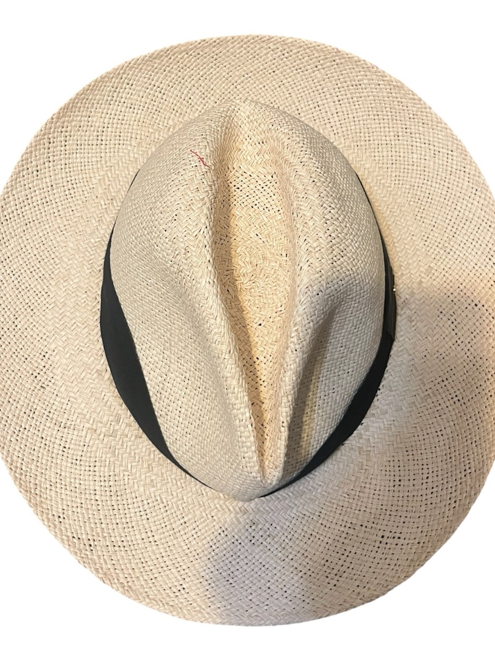 Cuyana straw fedora with black band